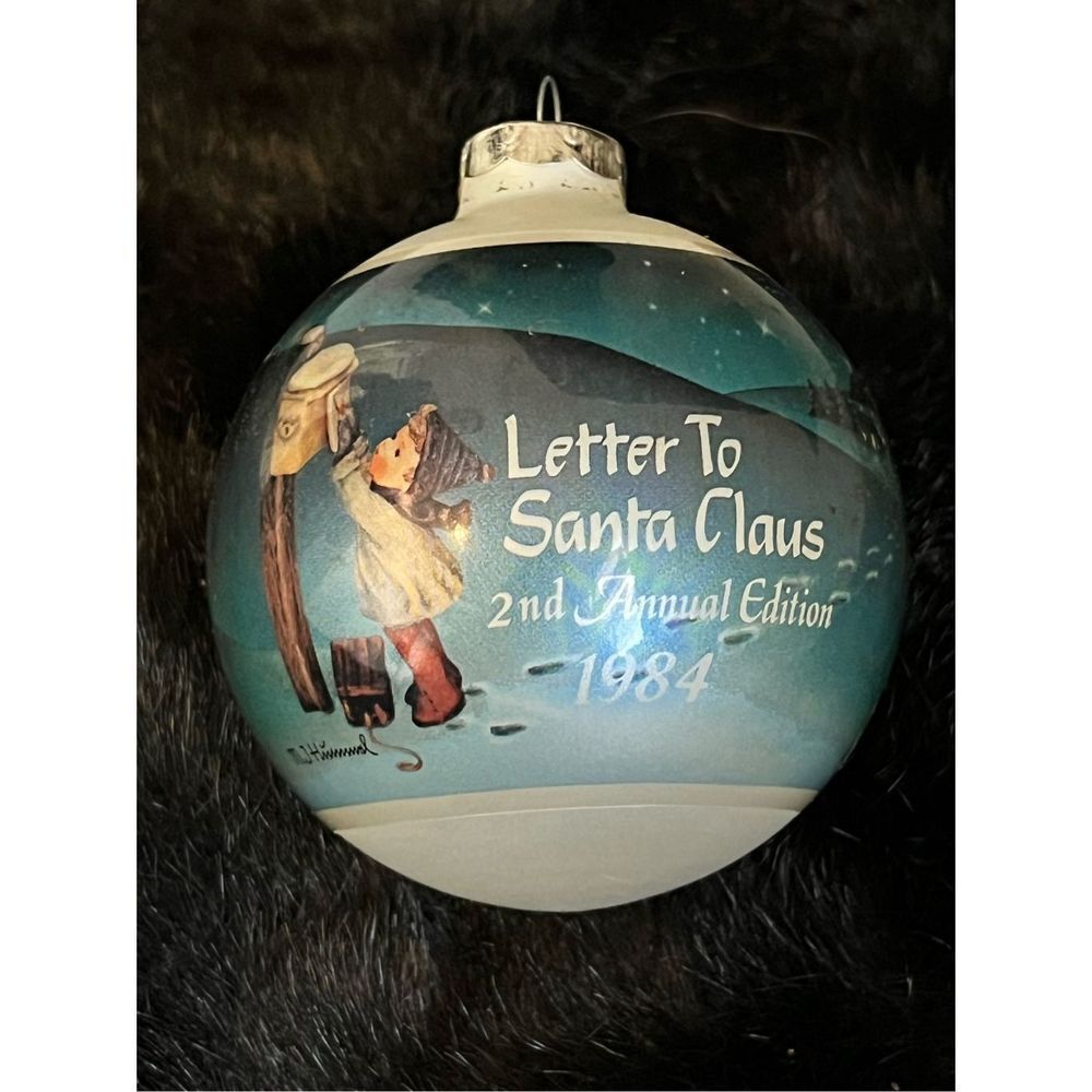 Hummel Goebel Christmas Ball (glass) 1984 'Letter to Santa Claus